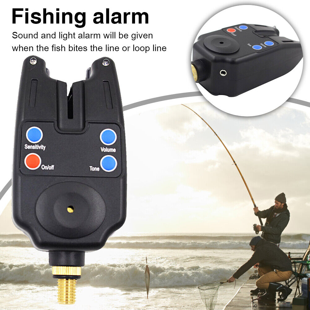 Night Fishing Bites Alarm Portable LED Light Carp Fishing Rod Warning Alert