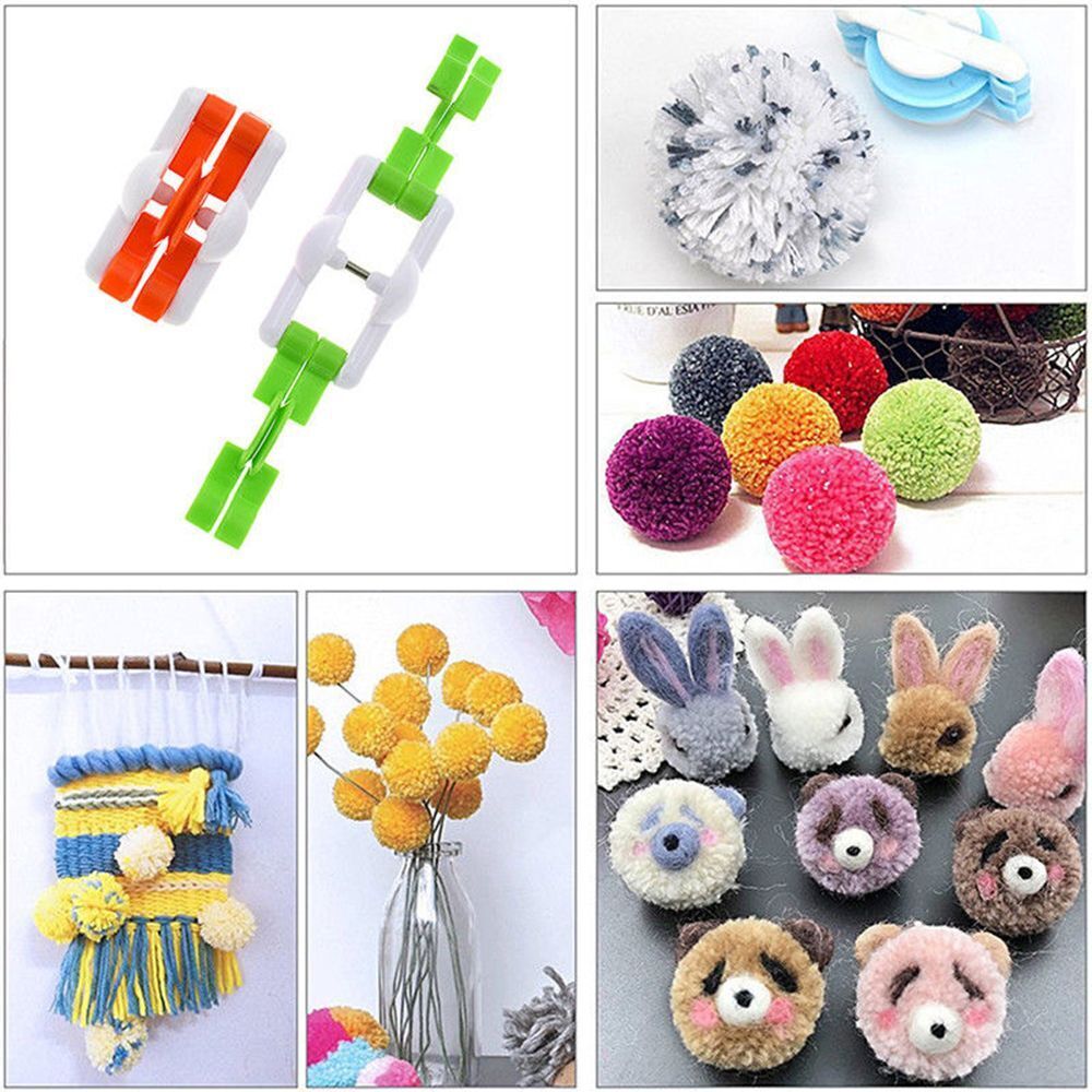 Yarn Hand Kits Needle Craft Wool Knitting Pompom Maker Weaver Tool Fluff Ball