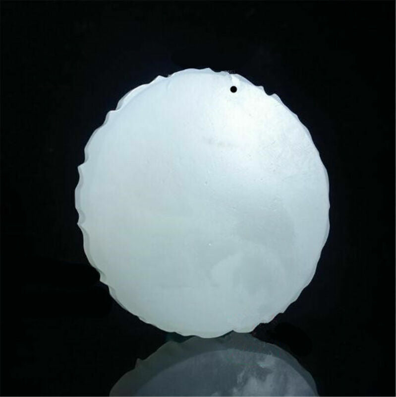 Natural White Jade Dragon Phoenix Pendant Charm Men Women Jewelry Lucky Amulet