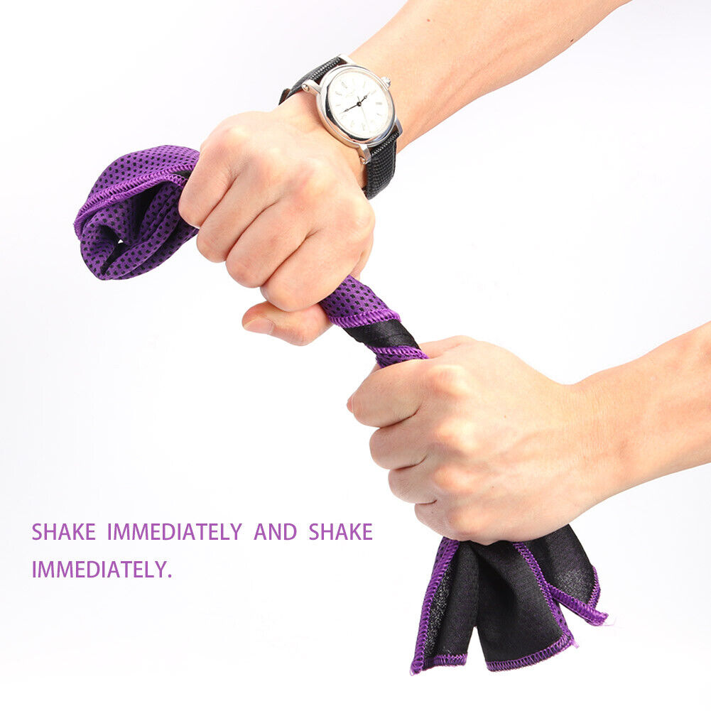 Cold Sports Towel Summer Outdoor Fitness Quick Dry Cooling Towel (Purple)