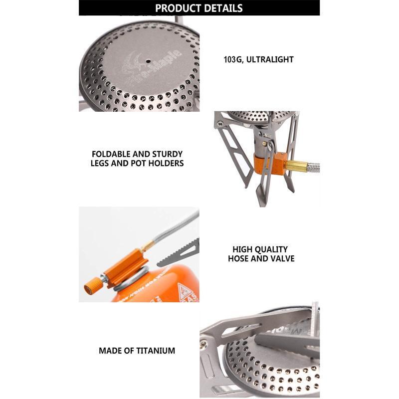 Gas Burner Portable Folding Ultralight Tourism Cooker Equipment Hiking Picnic
