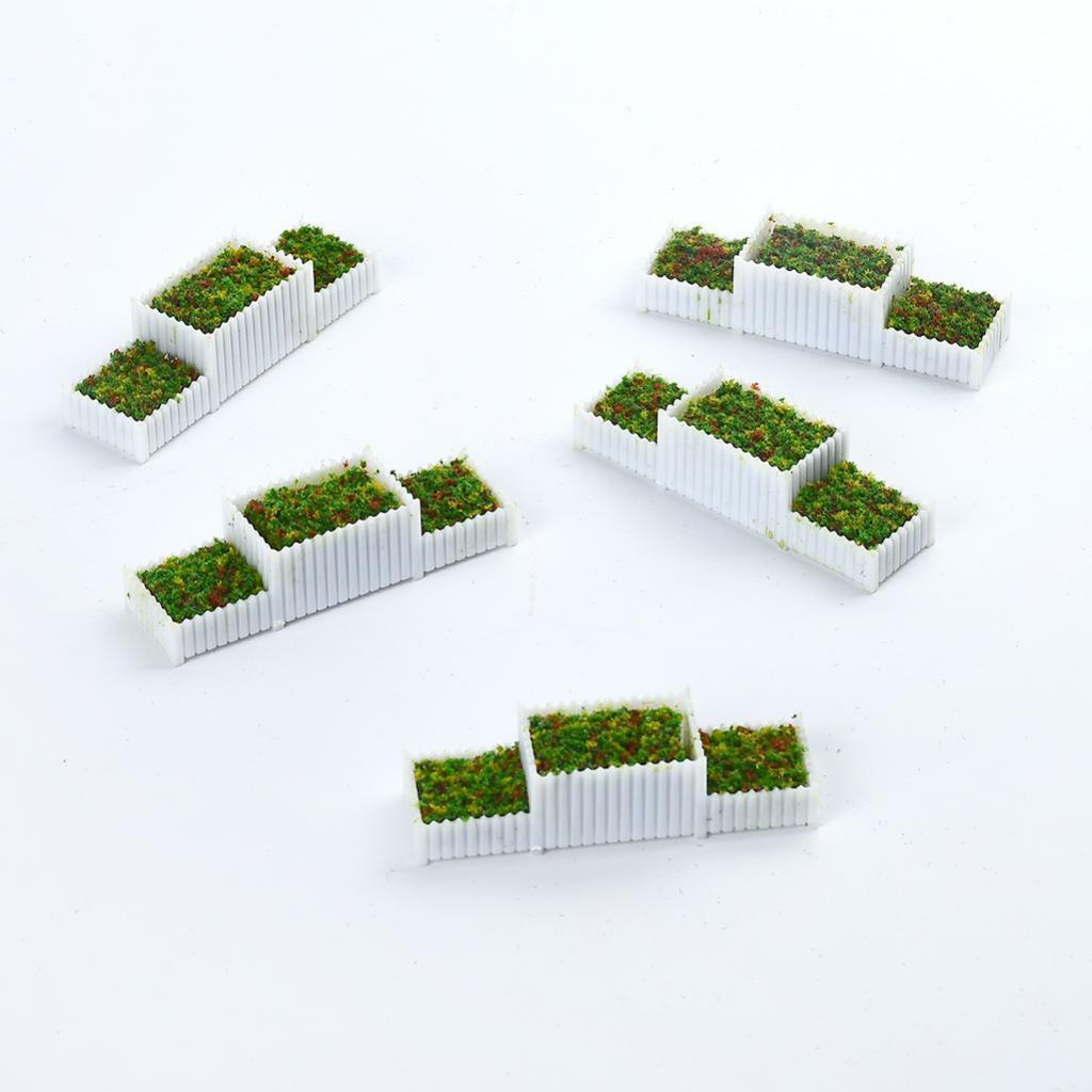 10x Plastic  1:150 Flower Beds Plant  for Parking Building