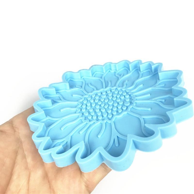 Handmade Sunflower Coaster Epoxy Silicone Mould DIY Arts Craft Cups Mats Mold