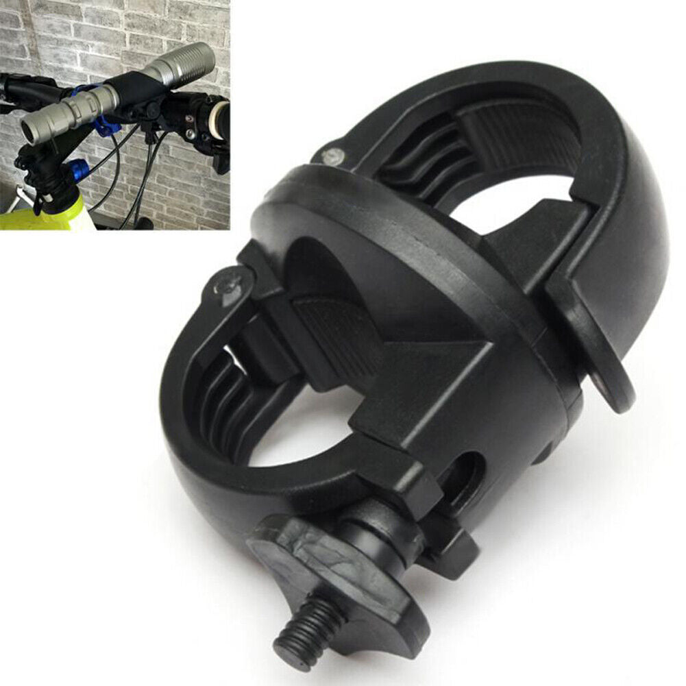 360-Degree Rotating Bicycle Handlebar Front Light Torch Clip Headlight Base