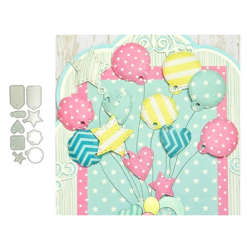 Cute Balloon Embossing Cut Die Steel Stencil Album Card Decor for Kids DIY Craft