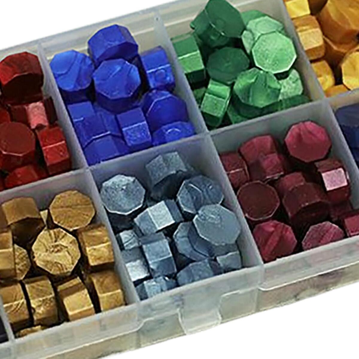 Wood Handle Sealing Stamp Wax Seal Stamp Kit Wax Beads for Wedding DIY Craft