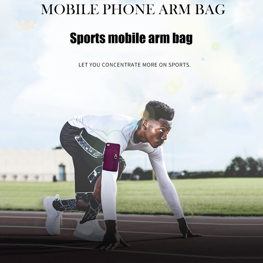 7in Outdoor Universal Phone Arm Shoulder Bag Multifunctional (Burgundy)