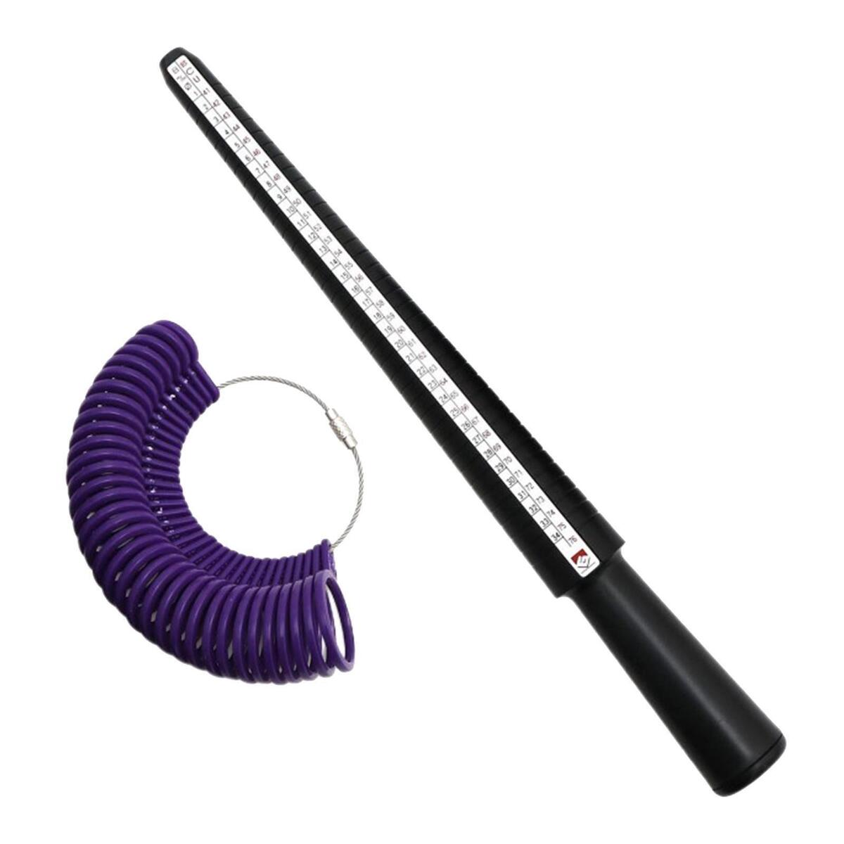 Plastic Ring Size  & Stick Wedding  Measuring Tool Professional