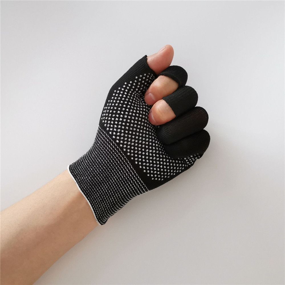 Sun Protection Anti-Slip Fishing Gloves Open/Half Fingers Driving Mittens