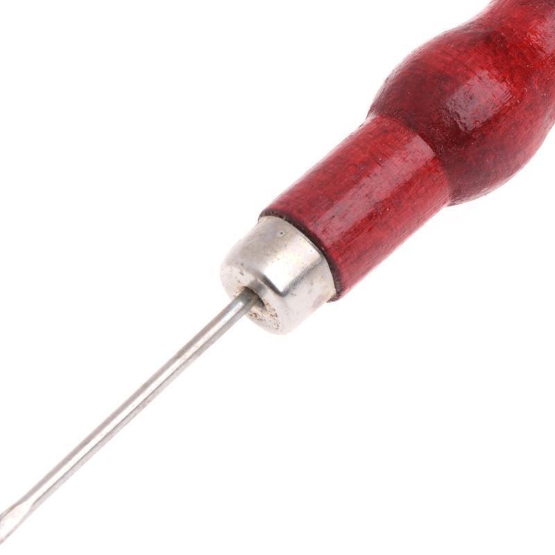 Jewelry Awl Repair Tools Stainless Steel Wood Handle Bead Punches Sewing Pliers