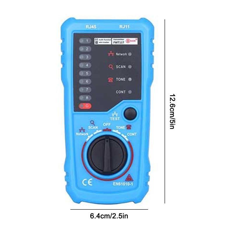 Cable Tester with Transmitter & Receiver RJ11 / RJ45 Line Finder with Headphones
