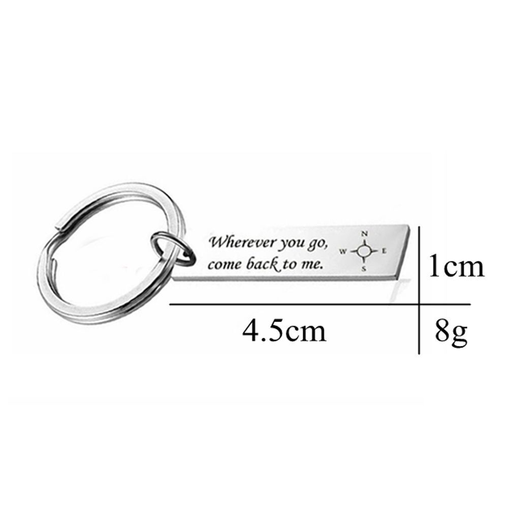 Accessories Bag Pendant Key Chains Letter Keyring Wherever You Go Come Back