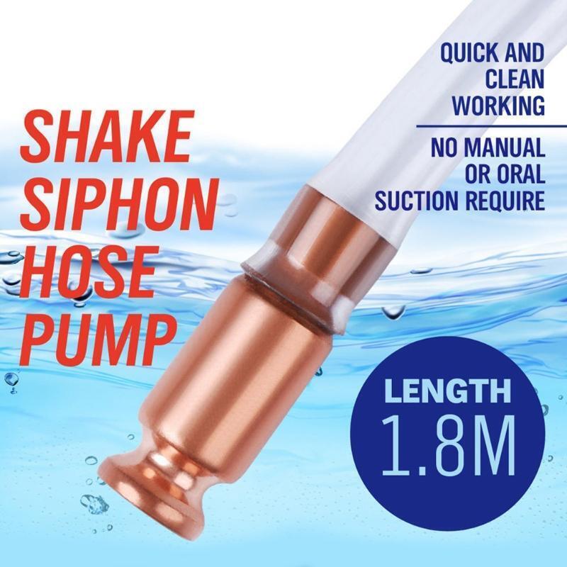 18mmx1.8meters Siphon Safety Self Priming Hose Fuel Water Transfer Siphon Hose