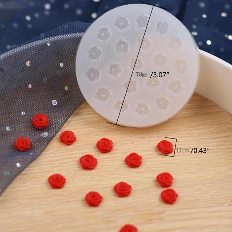 Rose Silicone Mold Small Soap Clay Chocolate Sugarcraft Baking Tool DIY Craft