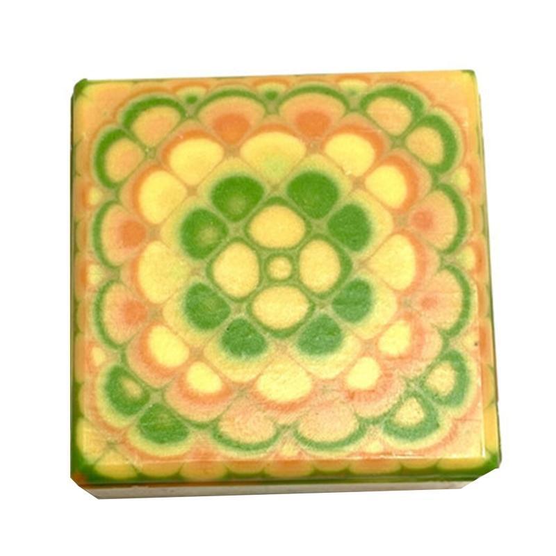 Pull Through Swirl Soap Shapers Eight Flower One Rod 6cm Square Silicone Mold
