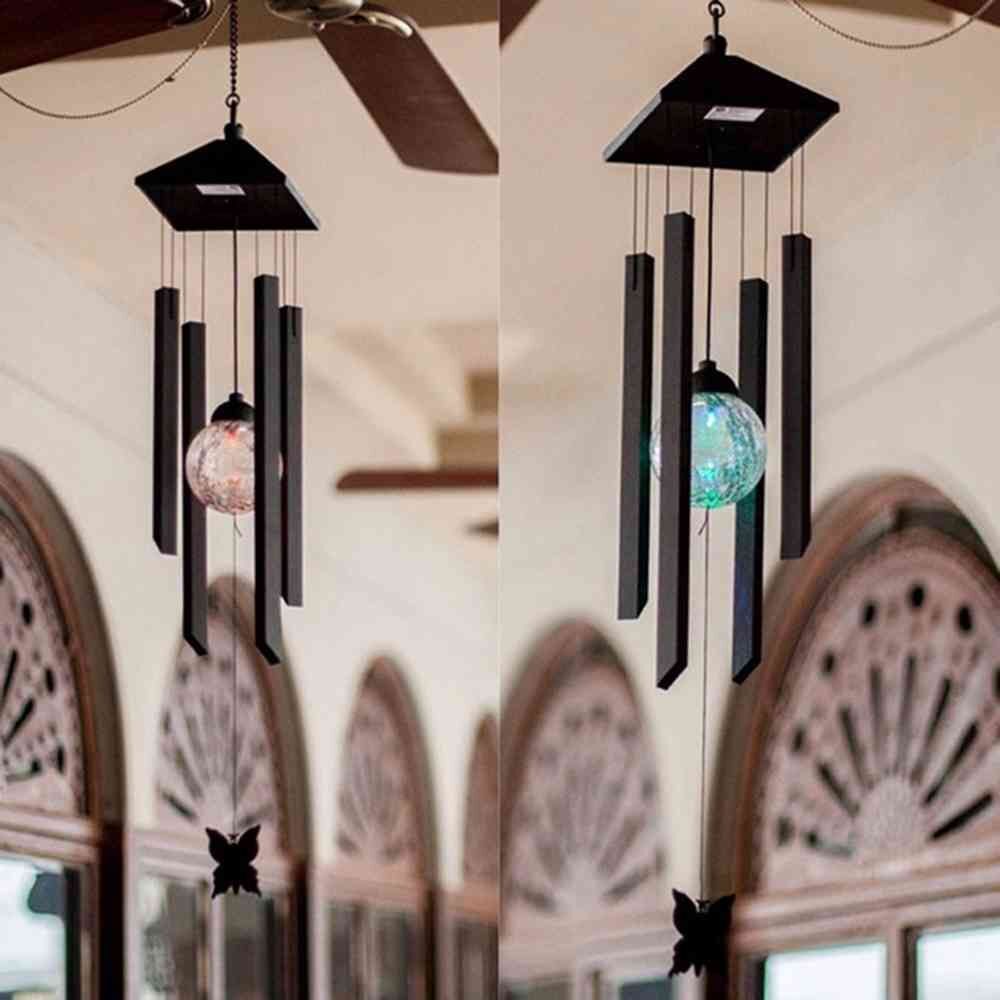 Hanging Ornament Wind Chimes LED Light Pendant Bell Solar Wind Chime Lights