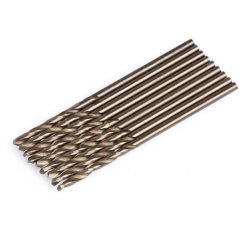 10Pcs 1.5mm M35 Round Shank HSS-Co Cobalt Twist Drill Spiral Drill Bit
