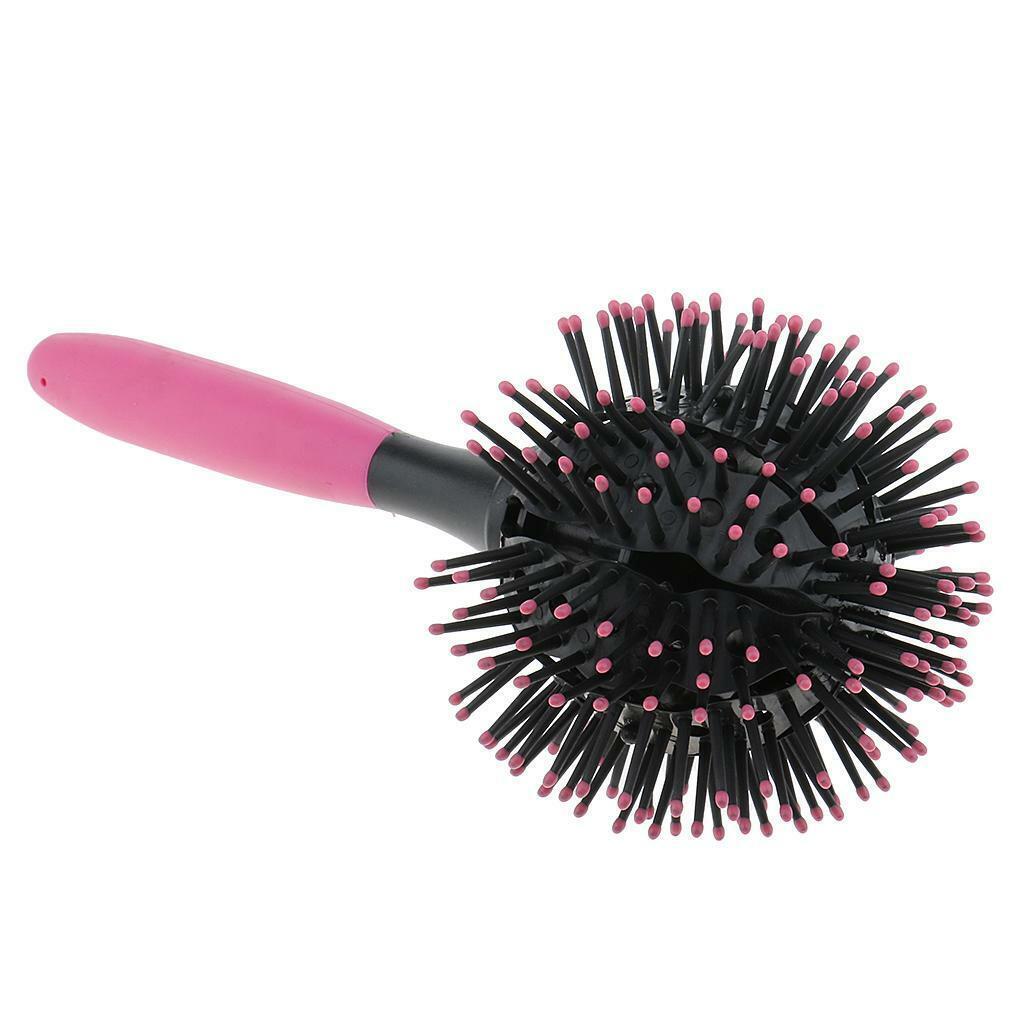 Plastic  Curling Wavy dressing Brush   Massage Comb PINK