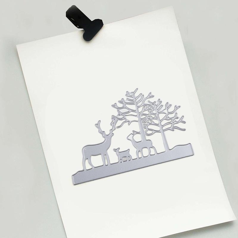 Forest Elk Metal Cutting Dies Stencil DIY Scrapbooking Album Paper Card Template