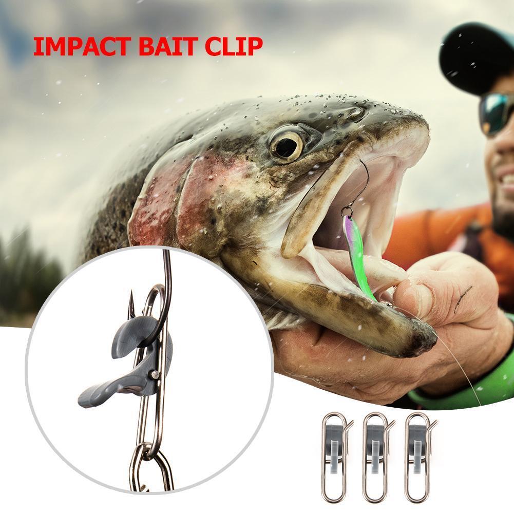 10pcs Stainless Steel Impact Bait Clip Fishing Hook Decoupling Accessories