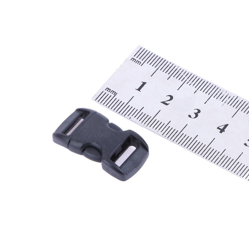 50pcs 10mm Side Release Buckles Webbing for Paracord Bracelet Backback