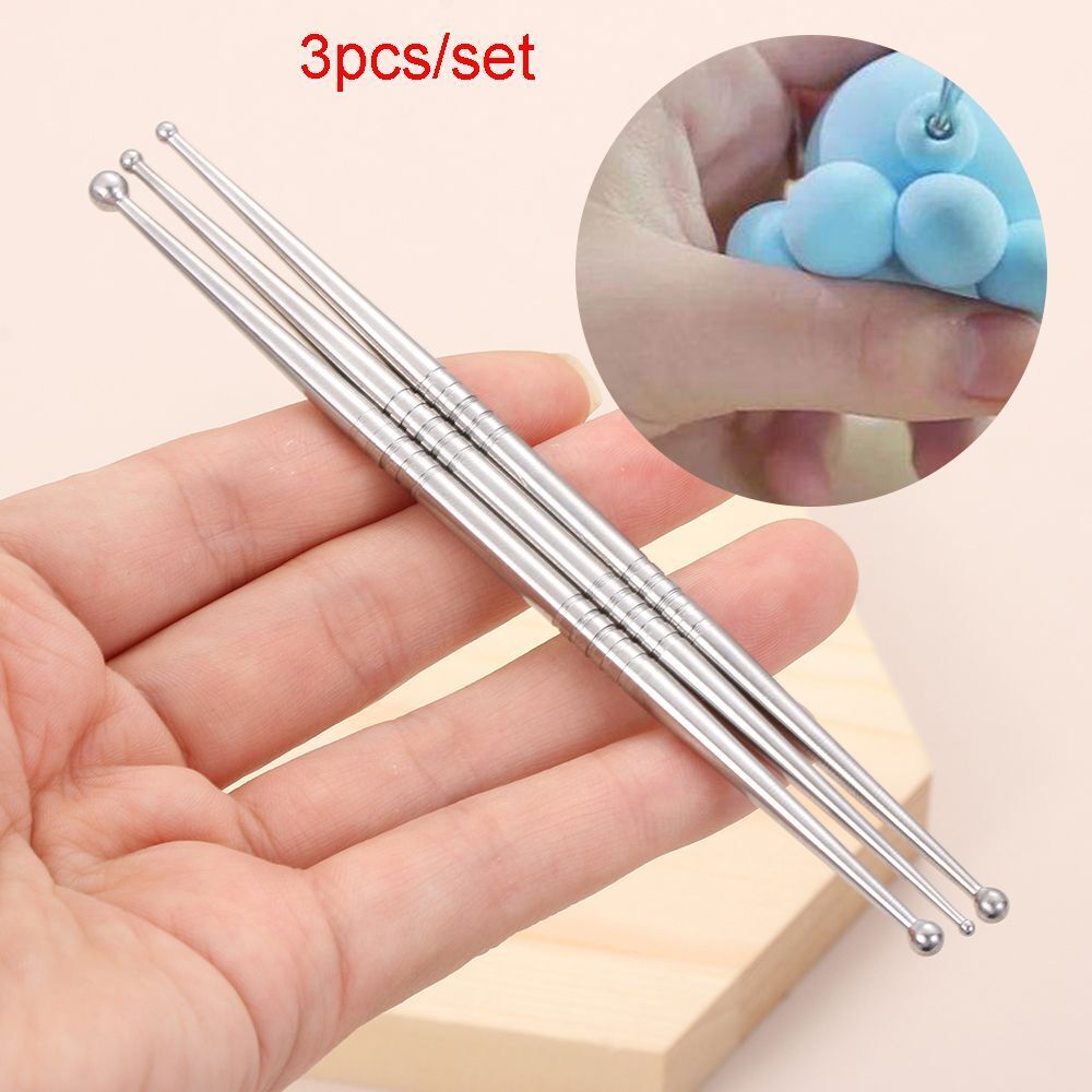 Steel Ceramic Sculpture Carving Needle Double Head  Clay Rod Pottery Tool