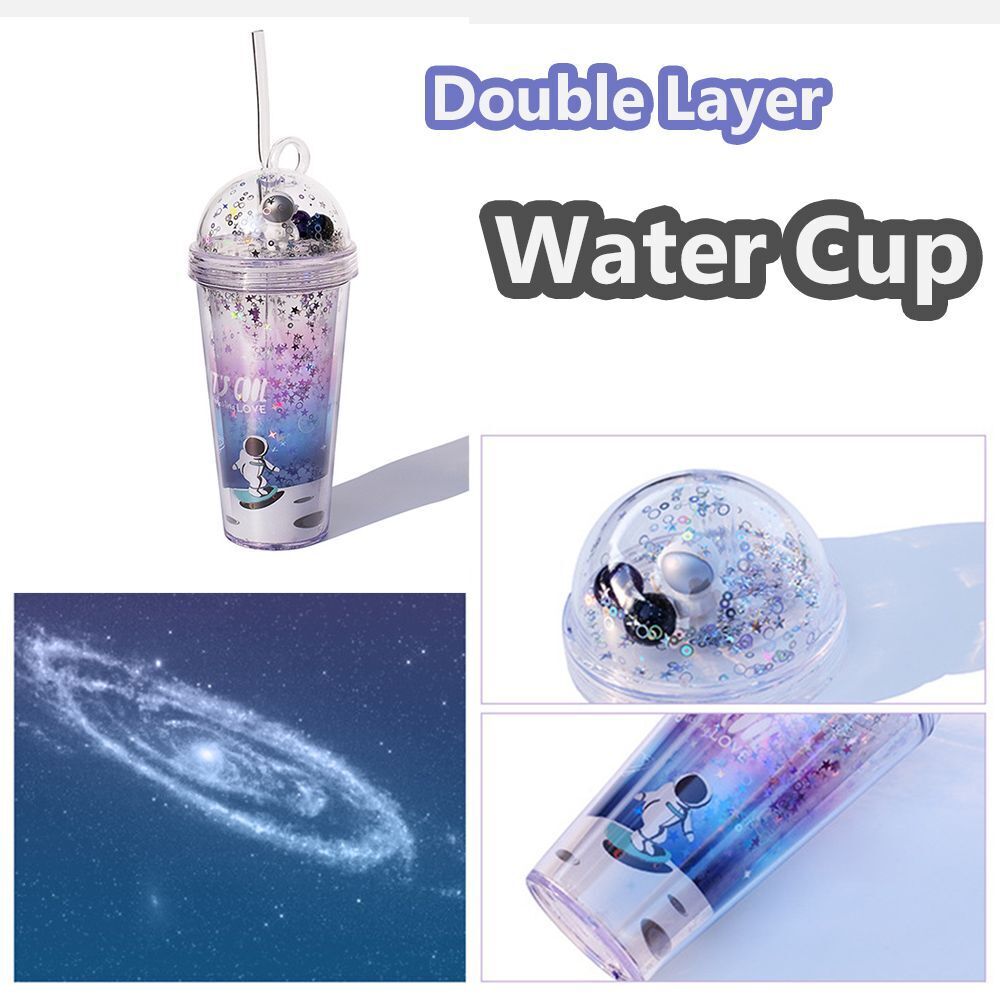 Reusable Drinking Cup Juice Tea Milk Mug Drinkware Double Wall Water Bottle