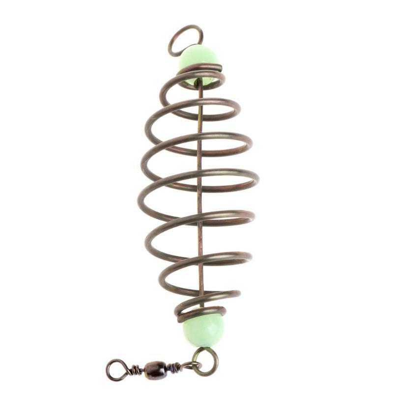 5 Pcs/Set Fishing Bait Spring Lure Inline Hanging Tackle Stainless Steel Feeder