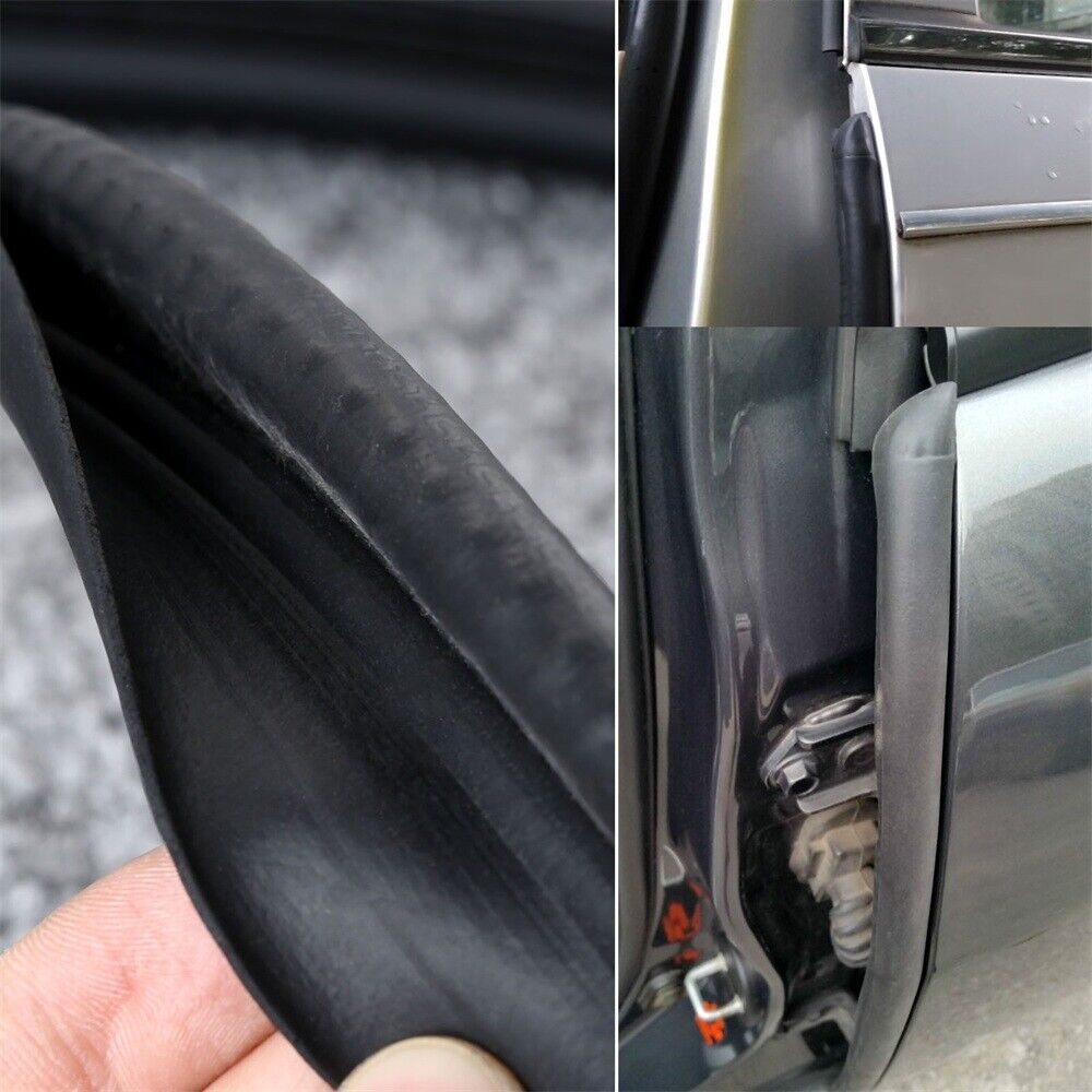 2Pc 0.8m Car Truck Motor B Pillar Rubber Sealing Weather Strip Hollow Universal