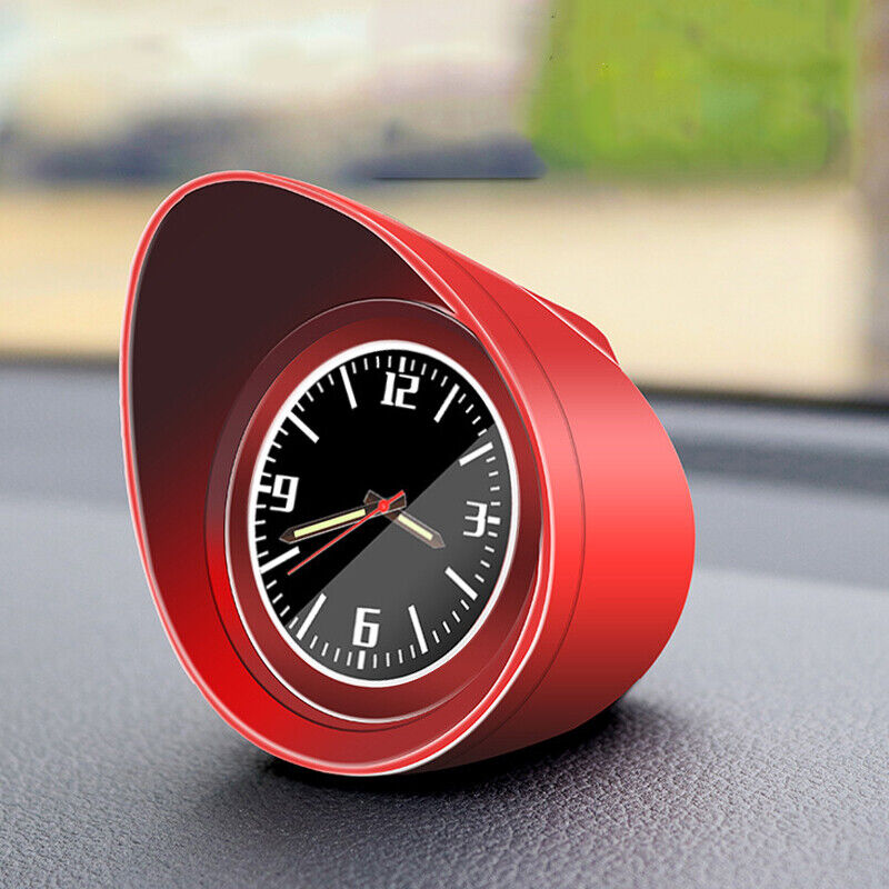 Red Round Quartz Clock For Home Office Table Desk Car Truck Vehicle Dashboard A4