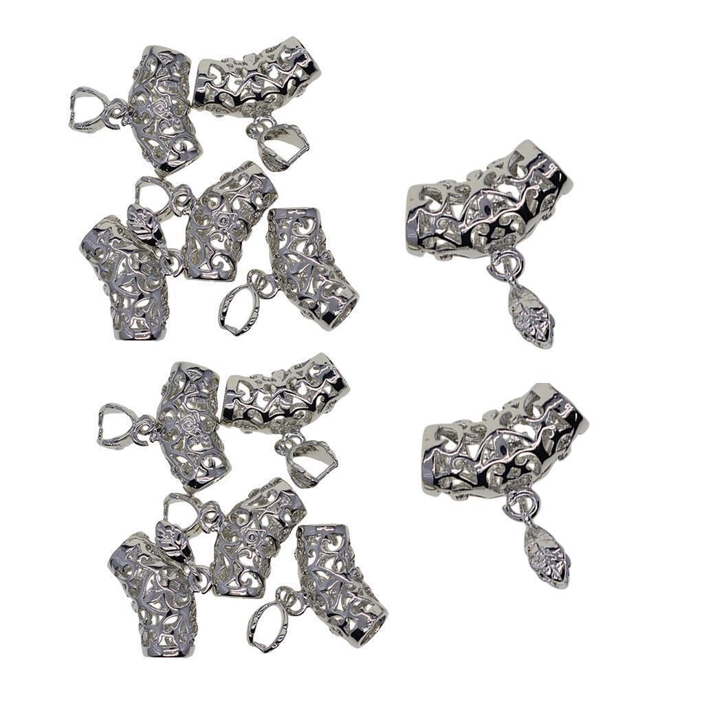 12x Pendant Pinch Bails Clasps for DIY Jewellery Bracelet Necklace Making