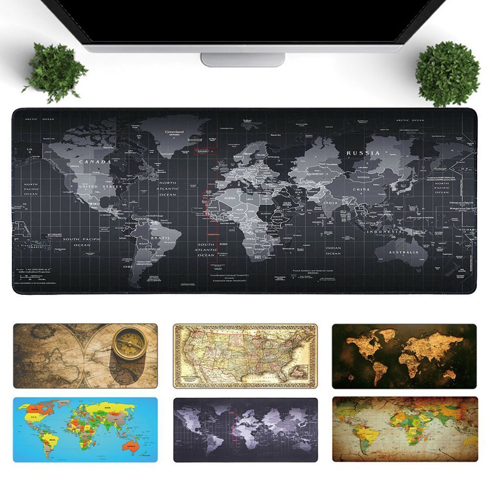 Natural Rubber Mousepad Gaming Mouse Pad Keyboard Mice Mat Old World Map