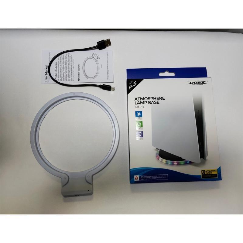ForPS5 Host Vertical Stand Base LED Atmosphere RGB Luminous Light Game Console
