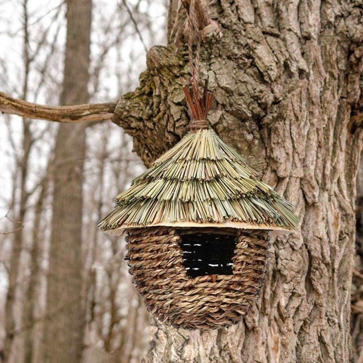 Hanging Birdhouses Shelter Hummingbird House Birds Hut for Home Garden Trees