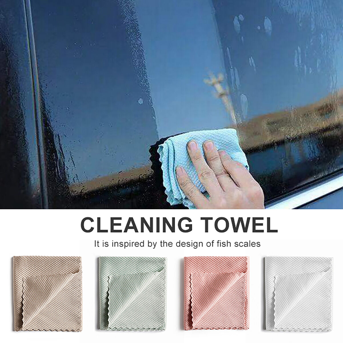 Microfiber Dish Cloth for Washing Dishes 5pcs Fish Scales Design Dish Rags