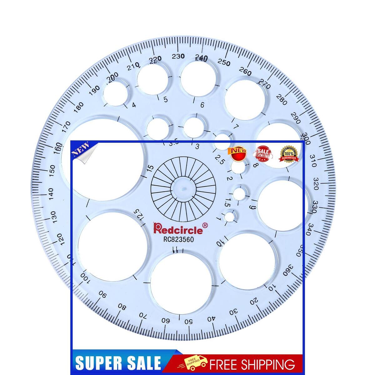 Geometric Template Measuring Ruler Circles Drawing Shape Stencils (1)
