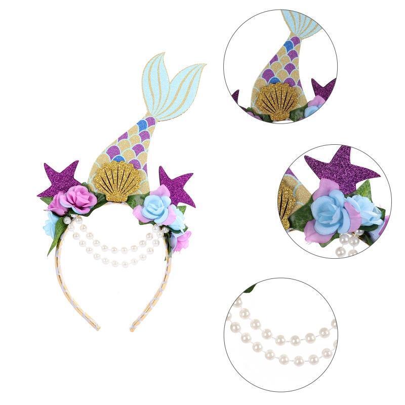 Cute Shinning Mermaid Tail Shape Hair Hoop Women Headband Makeup Hair Supplies