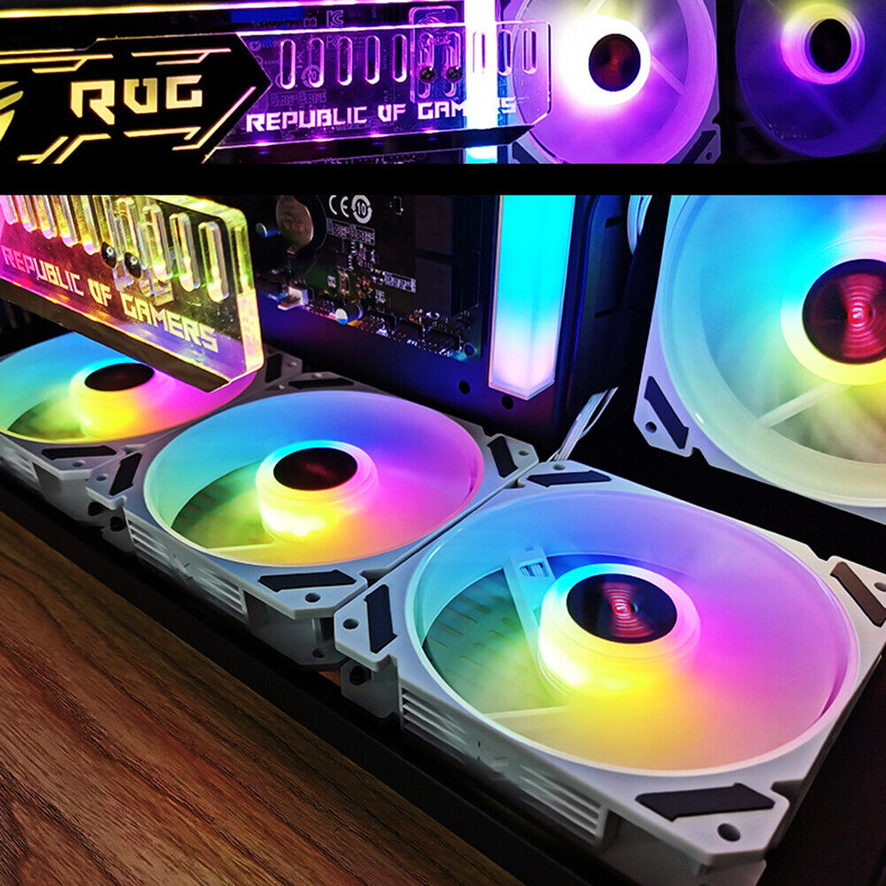 120mm PWM ARGB PC Case Fan 4 Pin Addressable RGB Cooling Fan for CPU Cooler
