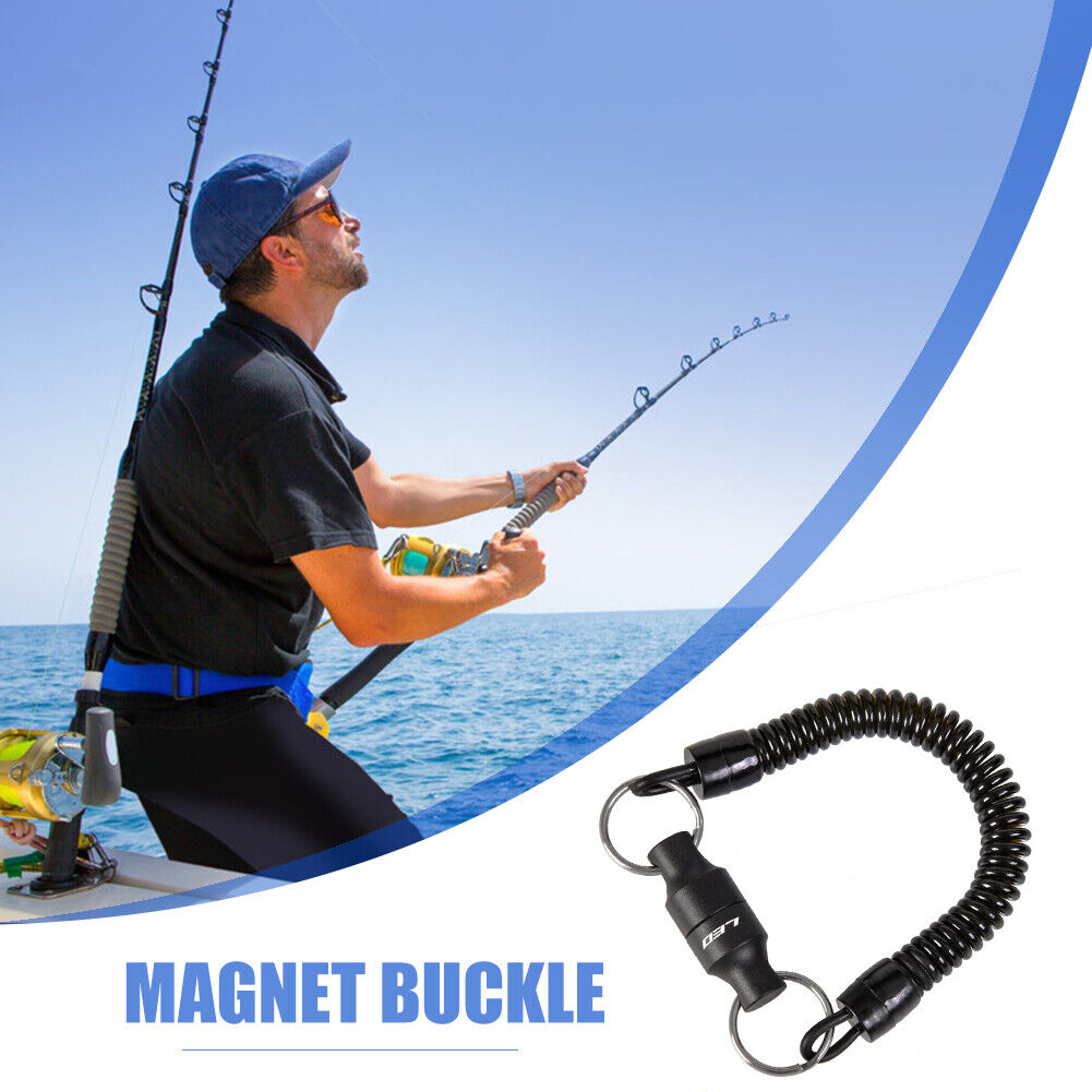 Fly Fishing Magnetic Net Release Landing Net Holder Keeper with Lanyard