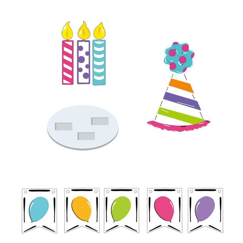 Birthday Tiered Tray Decoration Set Cupcake Decor Creative Ornament