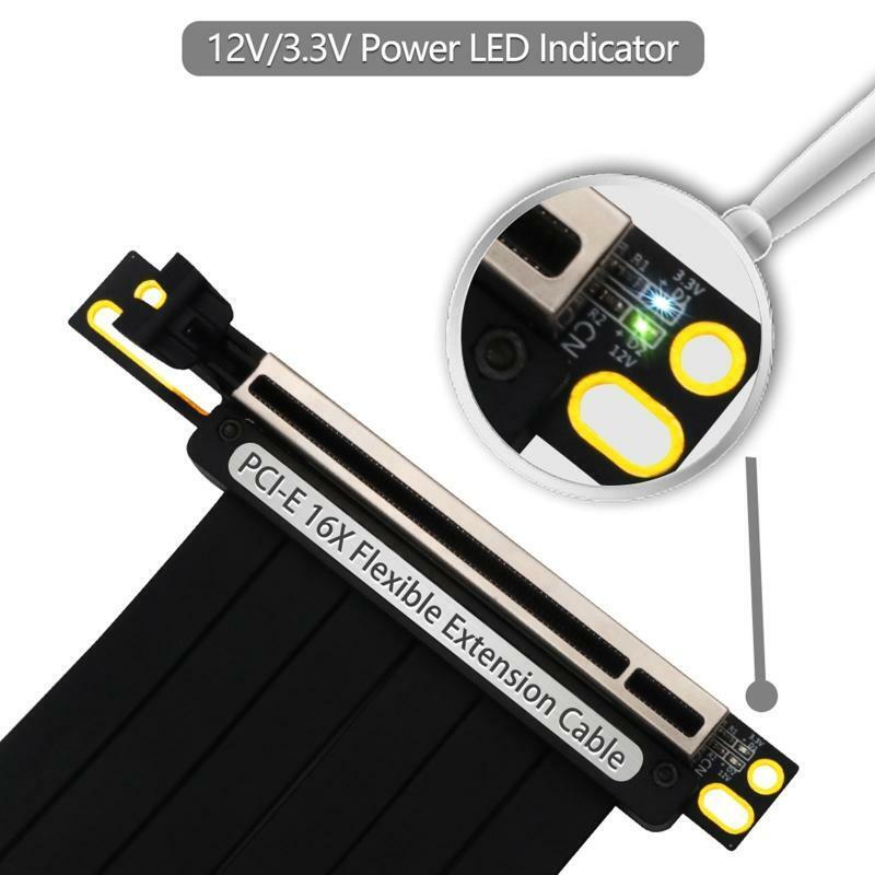 PCIe 3.0 x16 PCI Express Riser Extender Cable Flexible High Speed 90 Degree GUP
