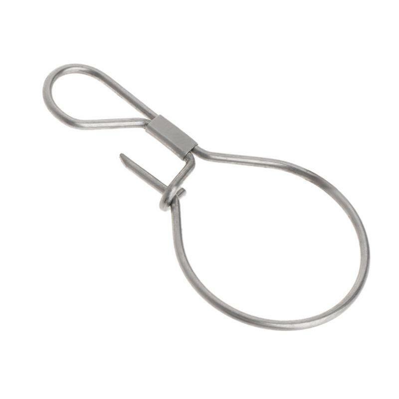 Live Fish Lock Stainless Steel Buckle Fishing Tackle Snaps Portable Accessories