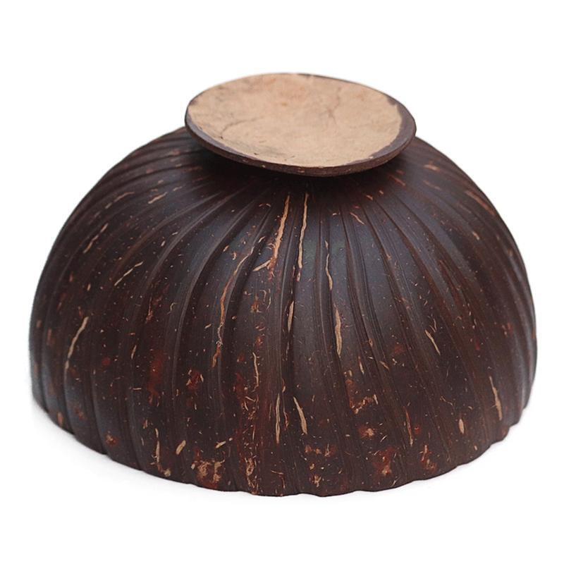 Carved Natural Coconut Bowl Creative Coconut Shell Fruit Salad Bowl