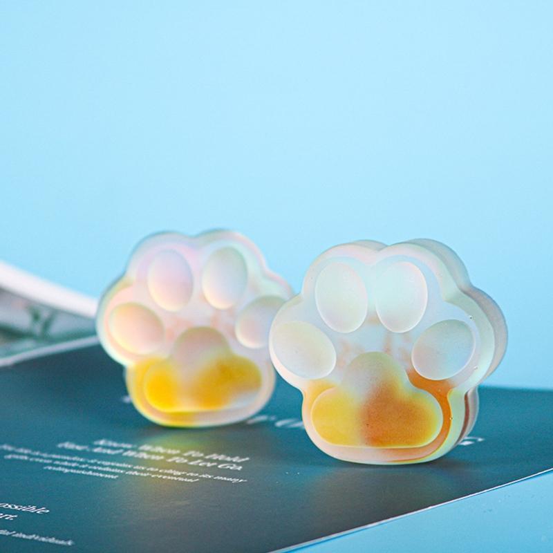 2 Cavities Cute Cat Paw Silicone Mold DIY Handmade Soap Candles Making Mould