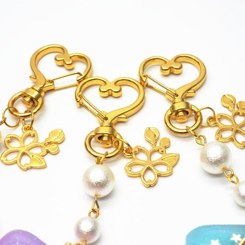DIY 60x Lobster Heart Shape Claw Clasps Key Ring Chain Metal Lanyard Gift Family