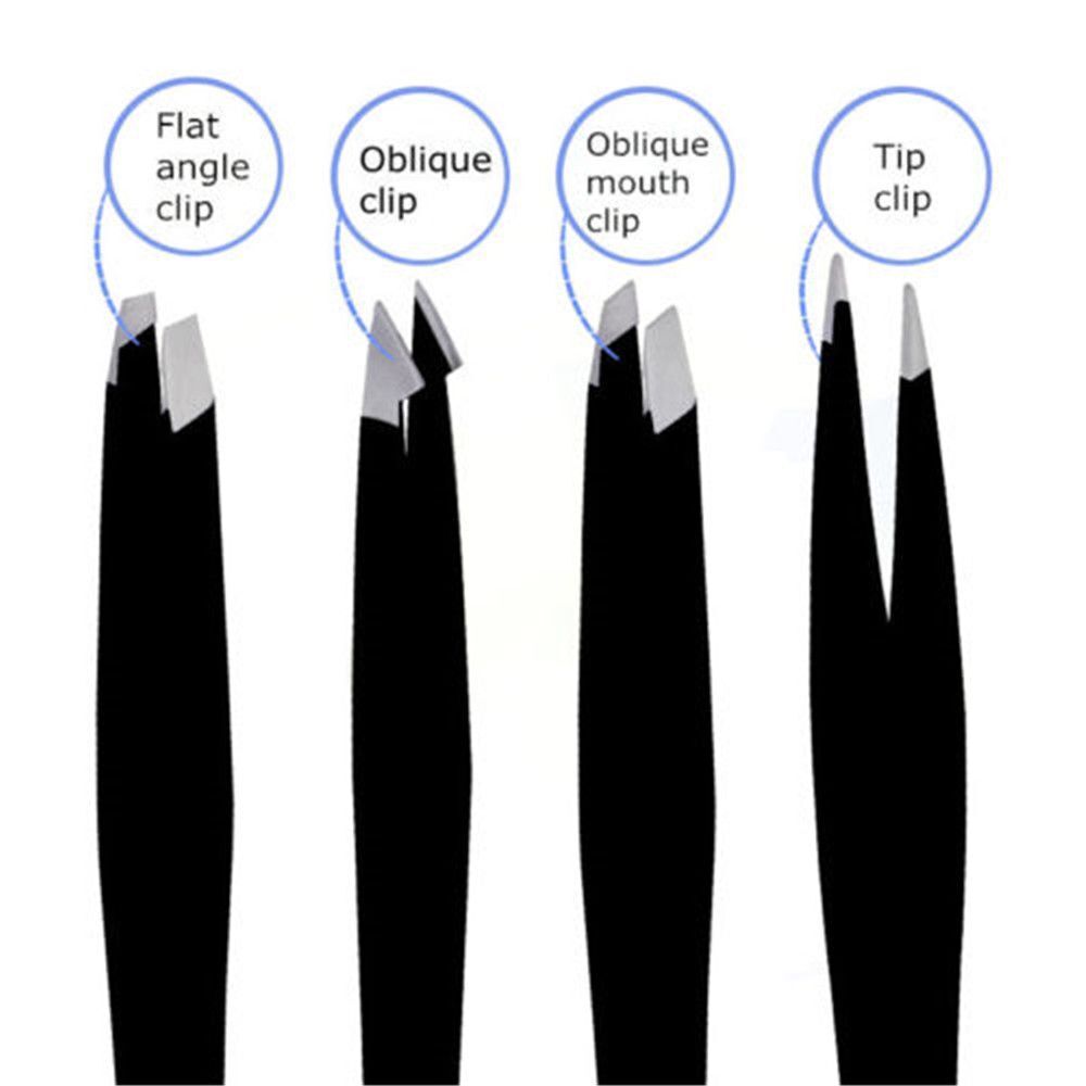 Steel Beauty Eyebrow Tweezer Hair Removal Brow Trimmer False Eyelash Clip
