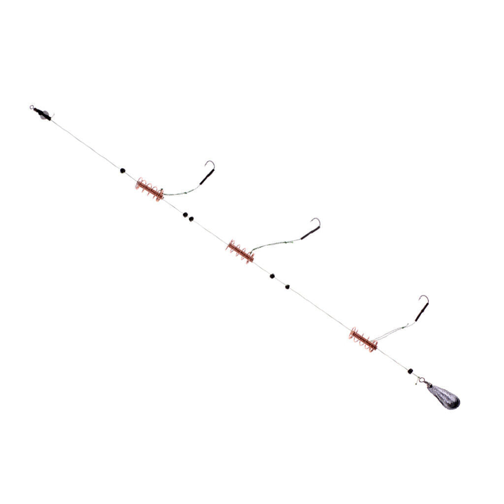 Carp Fishing Feeder Cage with 3  Hooks  Rig Set Coarse Fishing 25g