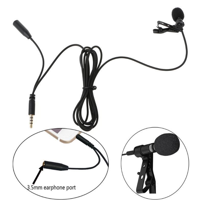 4.92ft Length Microphone with Sponge Cap Protector Practical 3.5mm Jack
