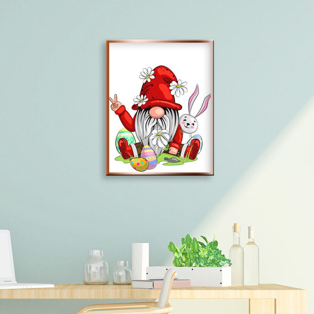 Easter Gnomes 5D Full Drill Round Diamond Painting Mosaic Kit Home Decor