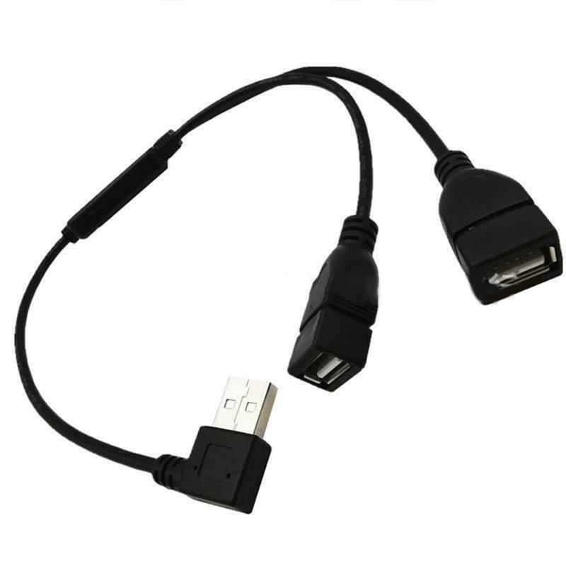 Portable USB Y Splitter USB Power Enhancer HUB Adapter 1 Male to 2 Female 30cm